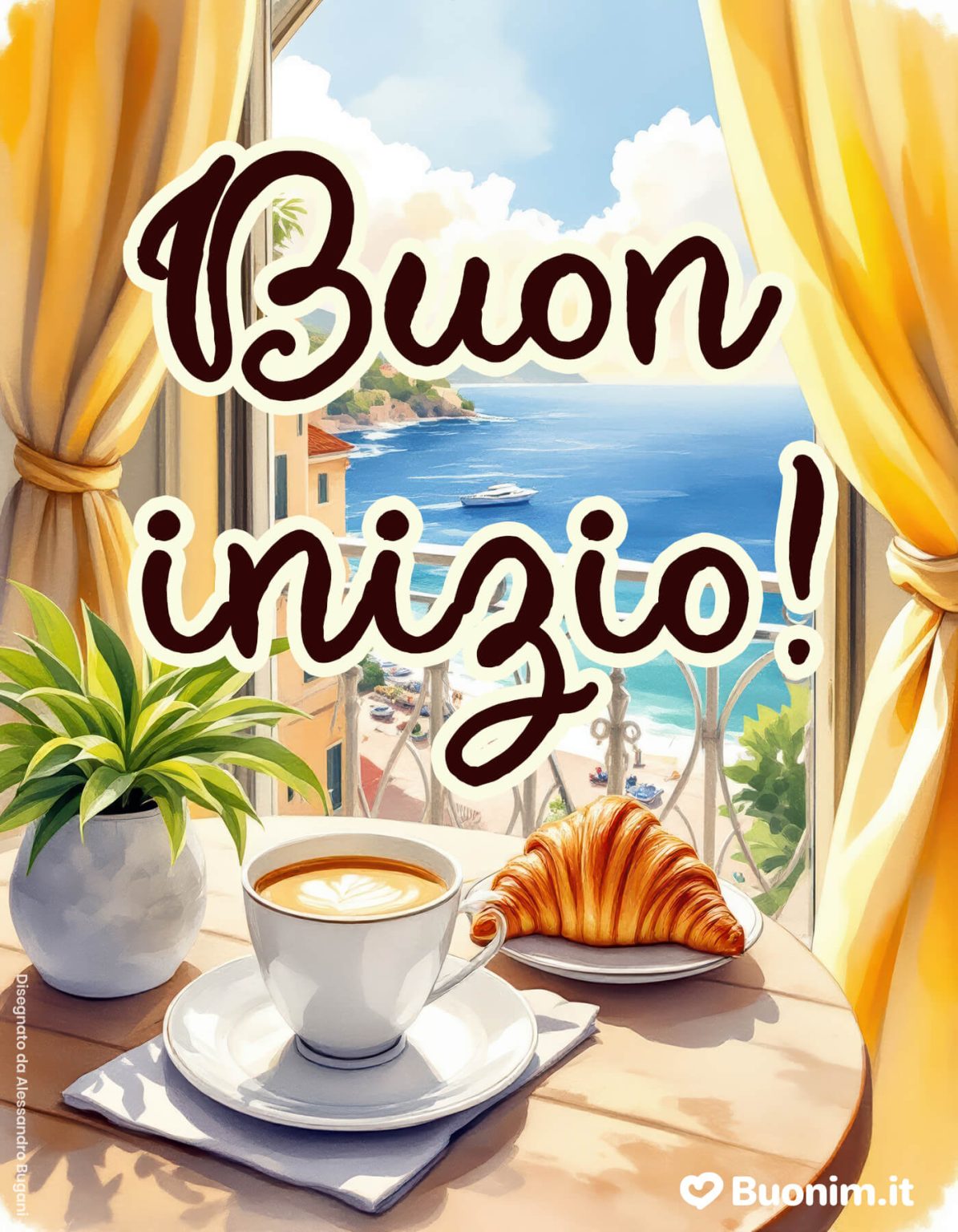 Immagini di Buongiorno con Caffè caldo, Fiori e Sorrisi radiosi - Buonim!