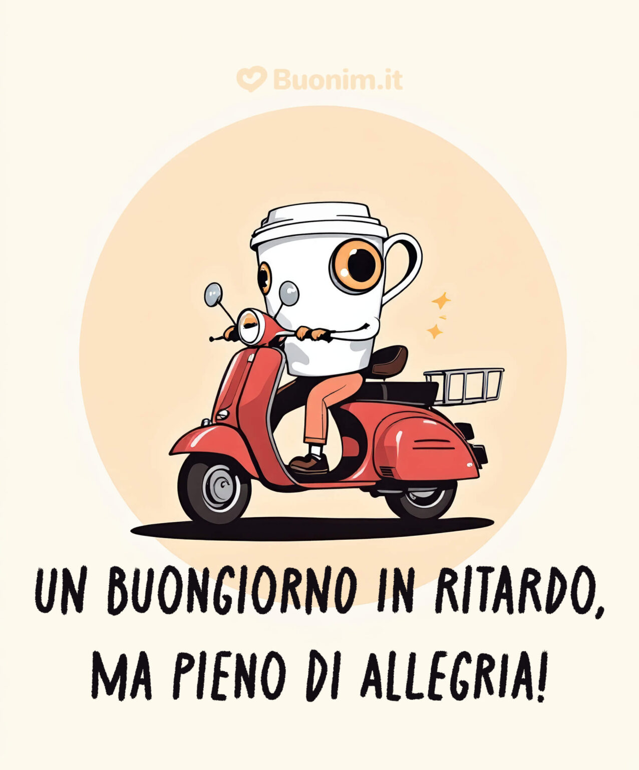 divertente scusa il ritardo buongiorno
