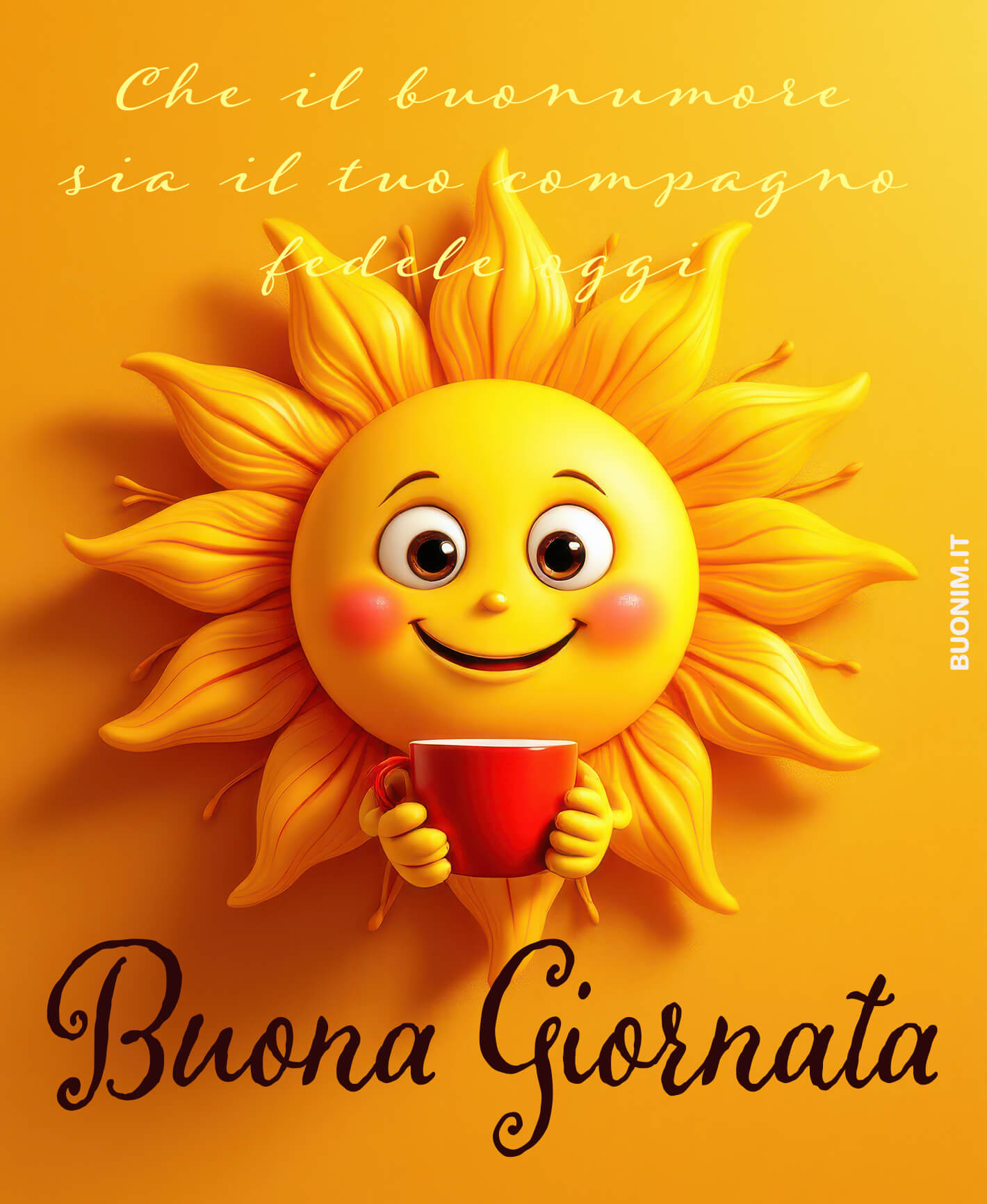 Lascia entrare un po’ di allegria nella mattina. Questo sole accanto al caffè ti augura energia, sorrisi sinceri e tanta leggerezza per tutta la giornata.