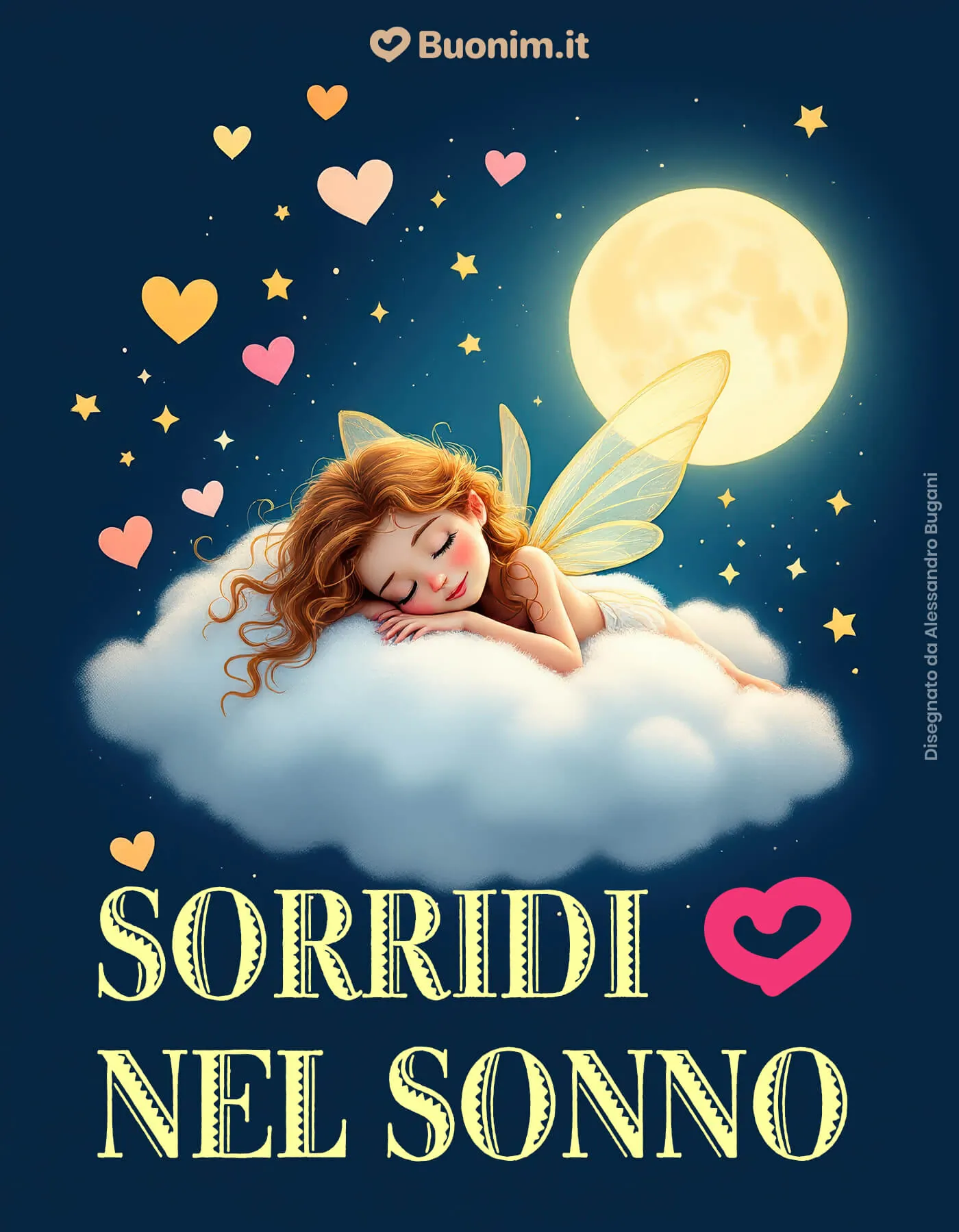 Sorprendi con immagini di bacionotte e fate del sole, perfette per un saluto affettuoso