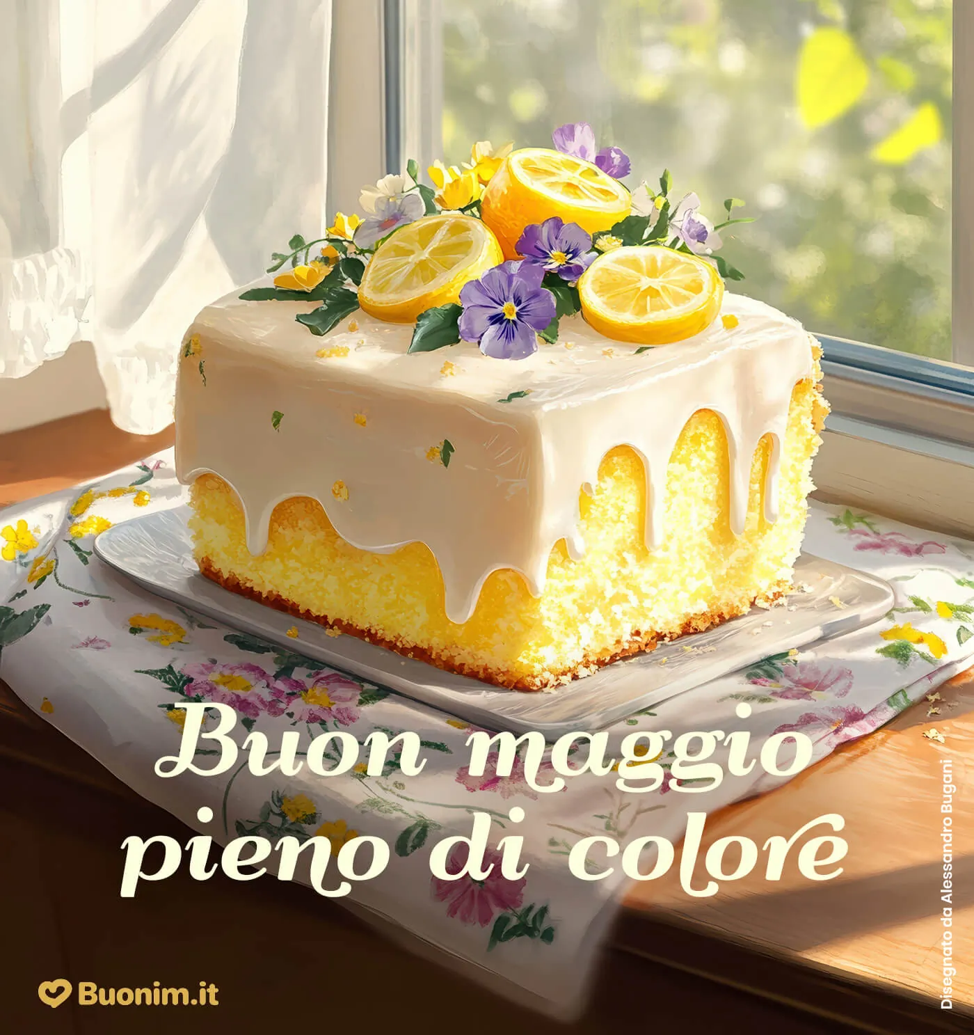 Su Buonim puoi scaricare gratis immagini belle e colorate del mese di maggio con fiori e torte