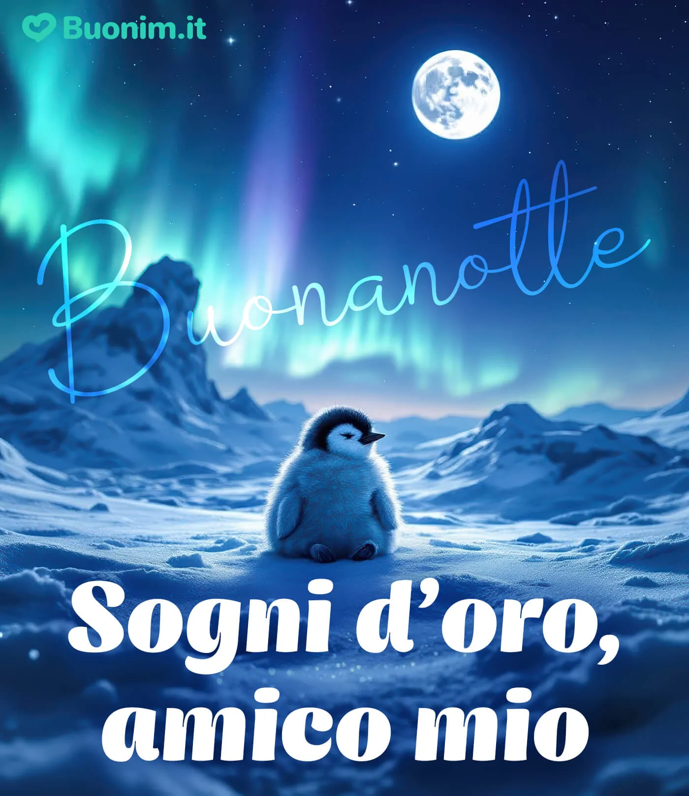 Su Buonim trovi immagini di buonanotte per il mio amico da inviare con il cuore
