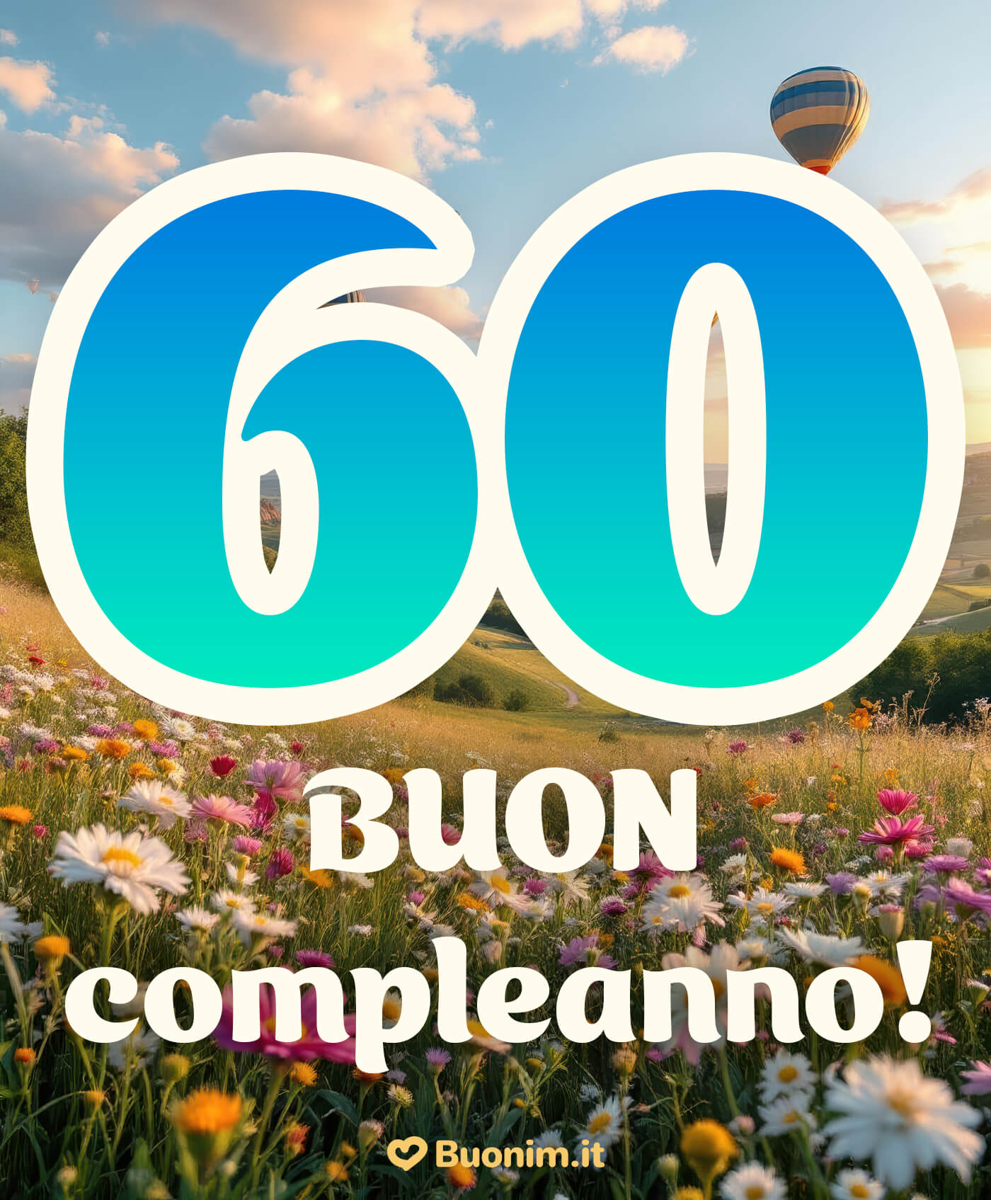Biglietto Di Auguri Per 60° Compleanno Con Fiori - Old English Company - Cartoncino 280g/m² Con Busta - Biglietto Speciale Per Donne - Fatto In Inghilterra