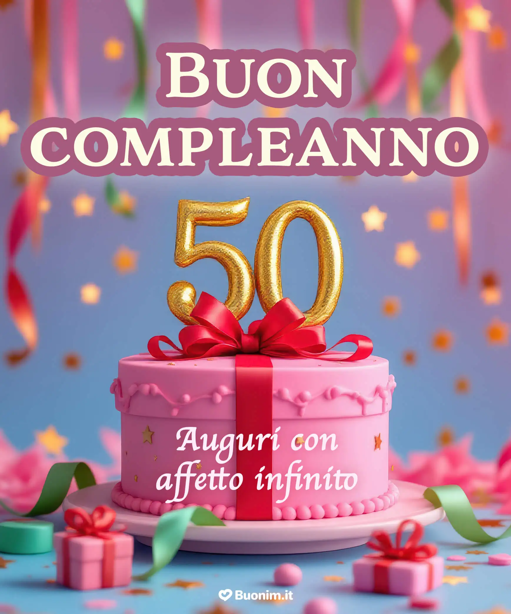 Tanti auguri per i 50 anni a un’amica speciale con amore e affetto
