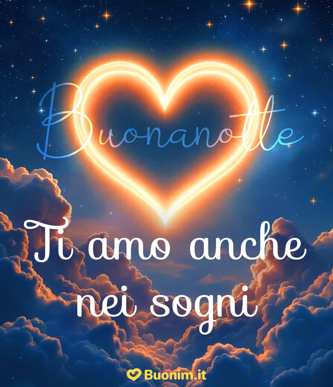 Immagini belle per dire buonanotte con tutto il cuore Ti amo tantissimo, amore mio, e ti mando questa immagine per dirti buonanotte