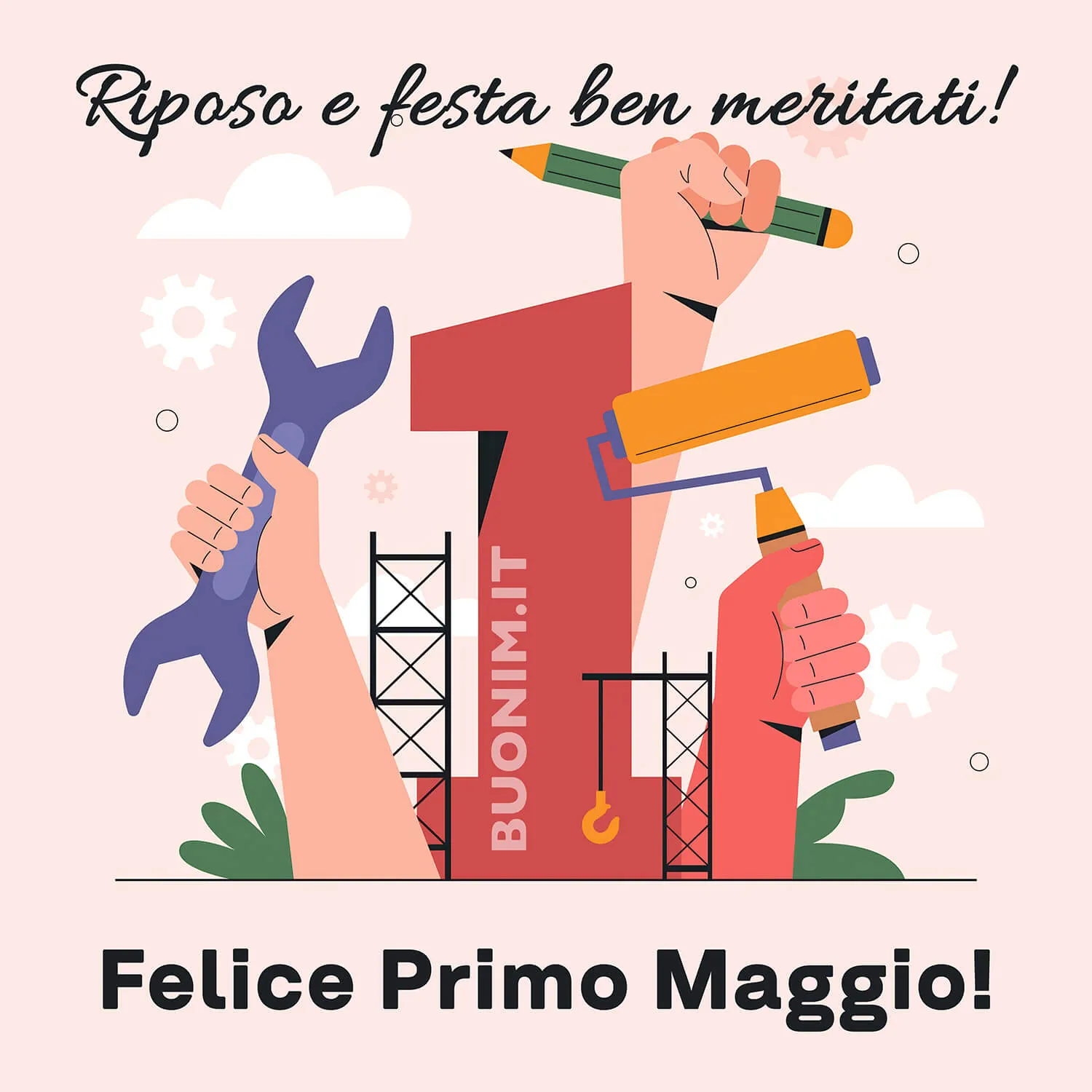 Ti auguro un Buon 1 Maggio circondato dalle persone che ami