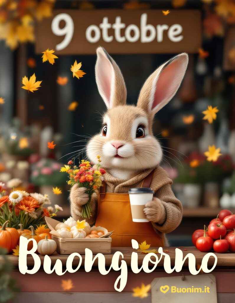 Ti auguro un buon 9 ottobre pieno di luce, amore e dolci emozioni da vivere insieme a chi ami