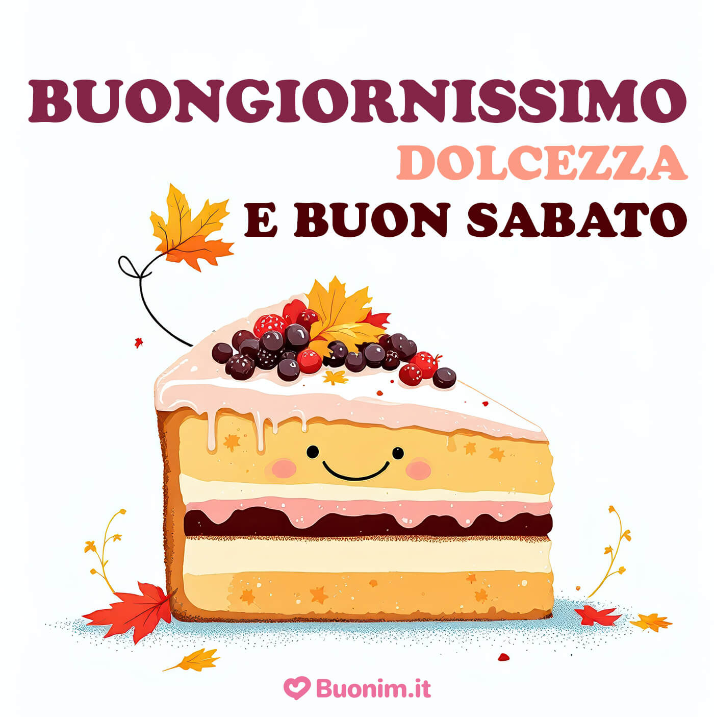 Immagine elegante per un sabato autunnale speciale Ti auguro un sabato autunnale fatto di coccole e pace interiore