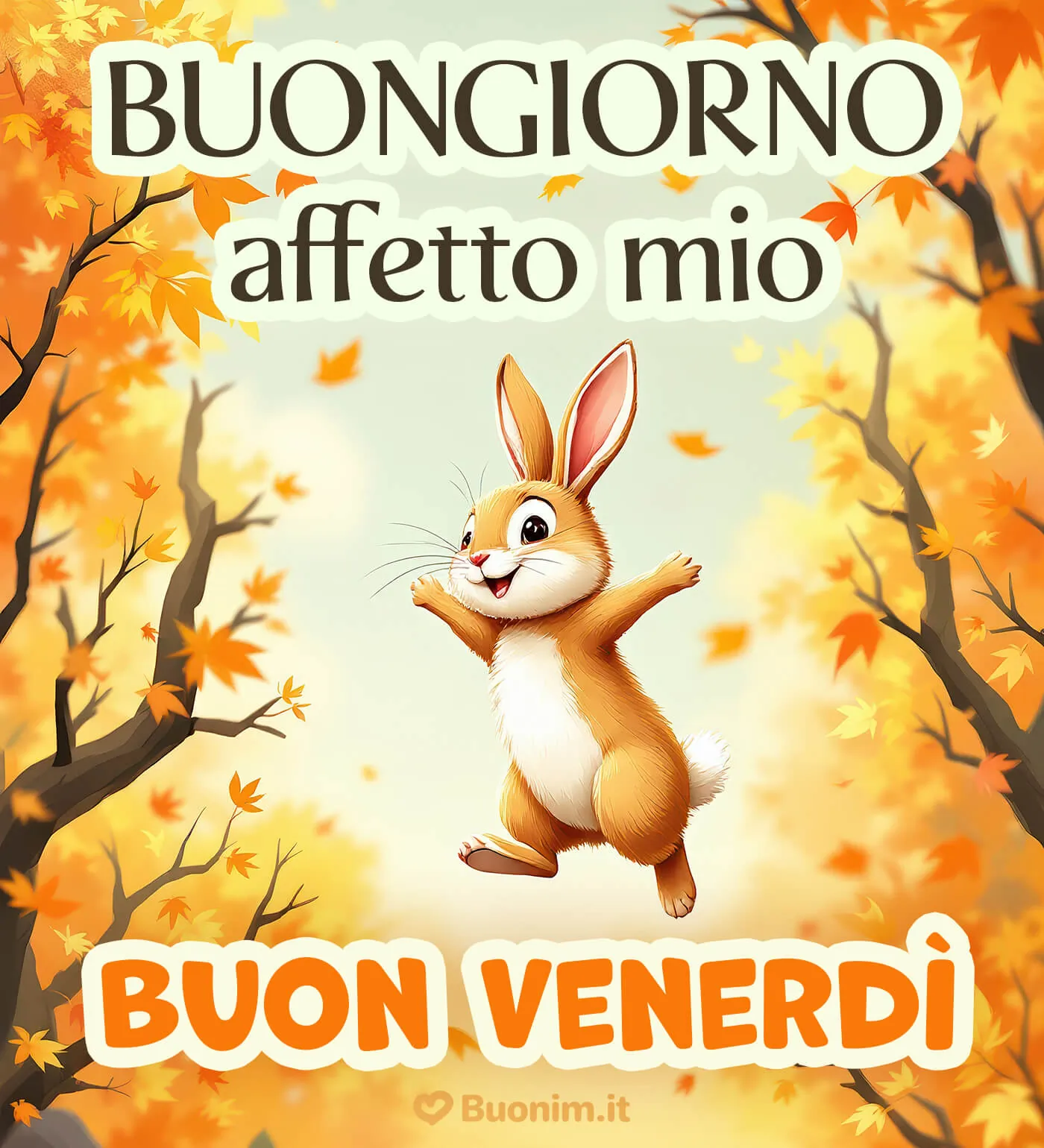 Ti auguro un venerdì autunnale sereno, con abbracci e sorrisi dal cuore