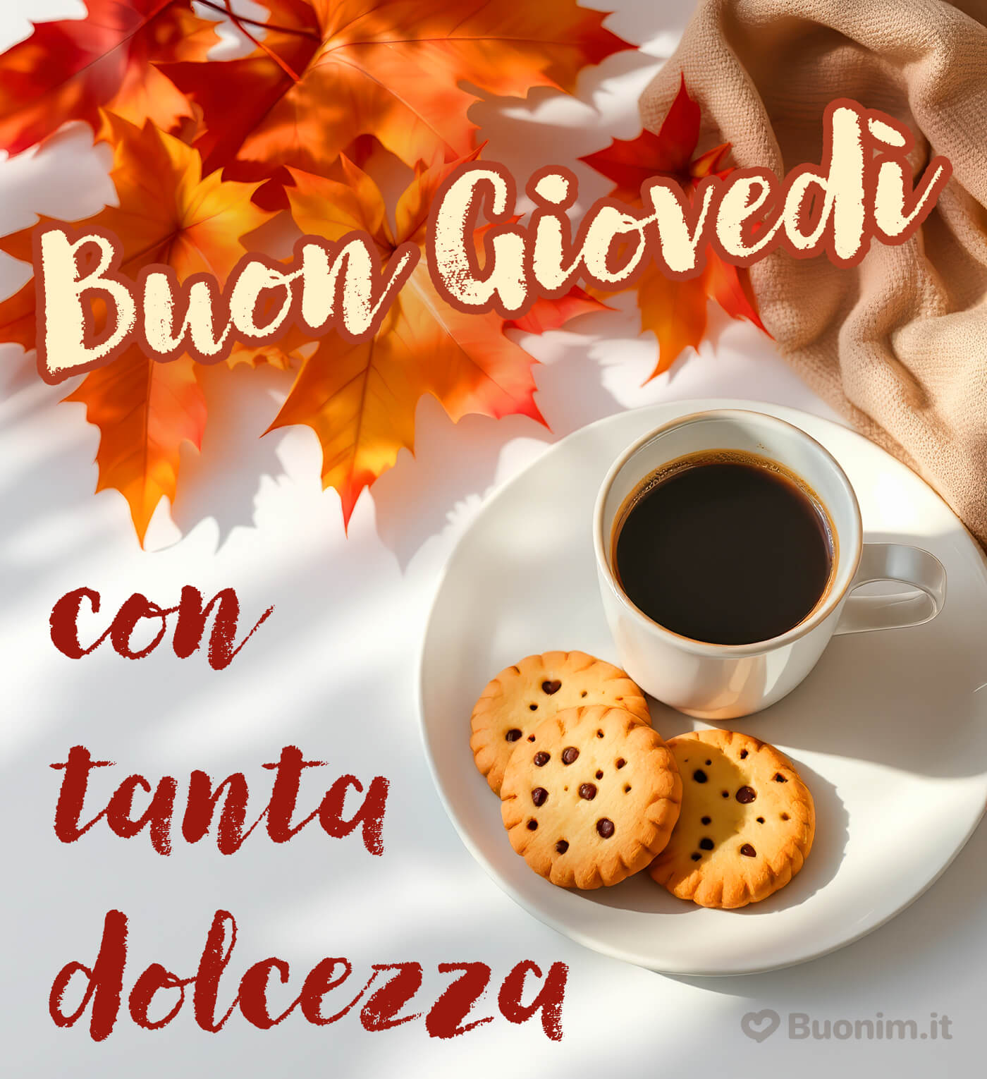 Immagini bellissime di buon giovedì autunnale da condividere Ti mando un abbraccio dal cuore per un giovedì autunnale sereno e luminoso