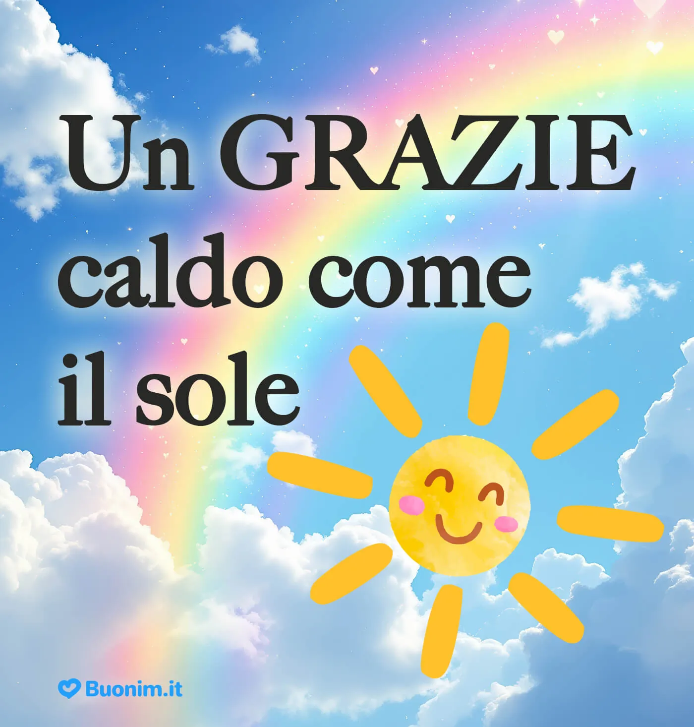 Un piccolo gesto un grande grazie Ti ringrazio col sorriso