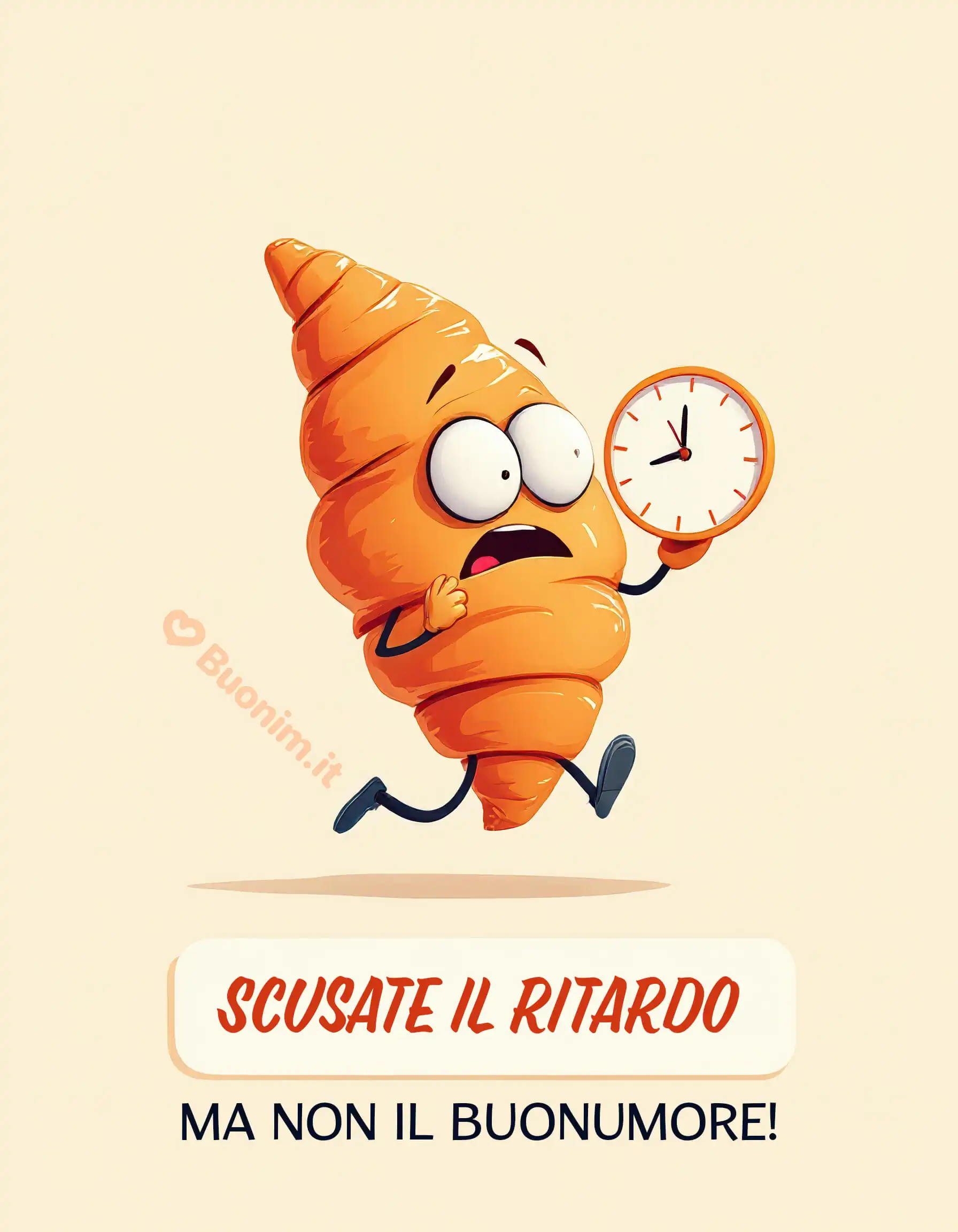 Scusate sono in ritardo per il buongiorno ma con tanto buonumore Tra una corsa e un sorriso ecco il mio saluto allegro per augurare a tutti una giornata dolce e spensierata