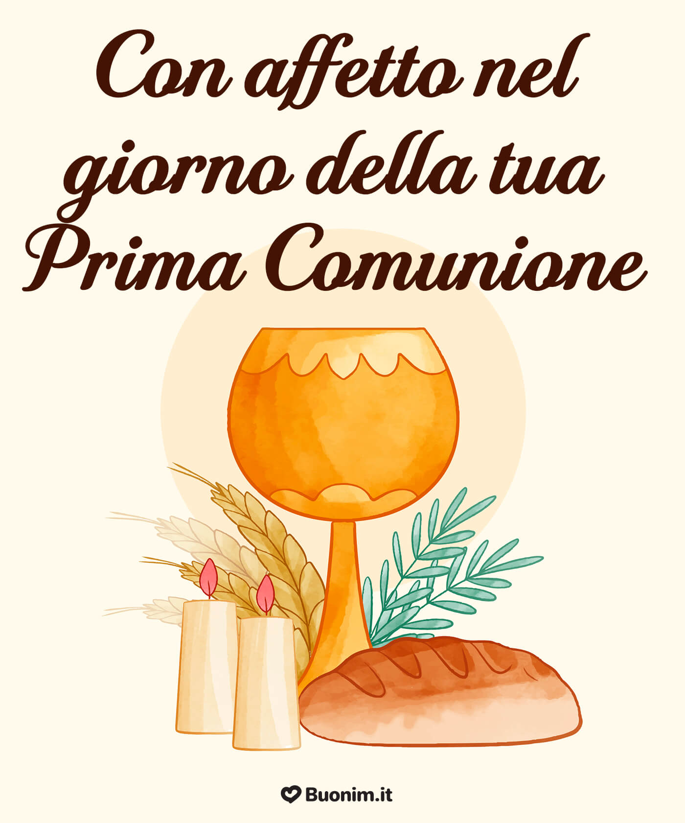 Biglietti per la prima comunione da stampare e regalare con amore Un biglietto con torta per la prima comunione da regalare con il cuore