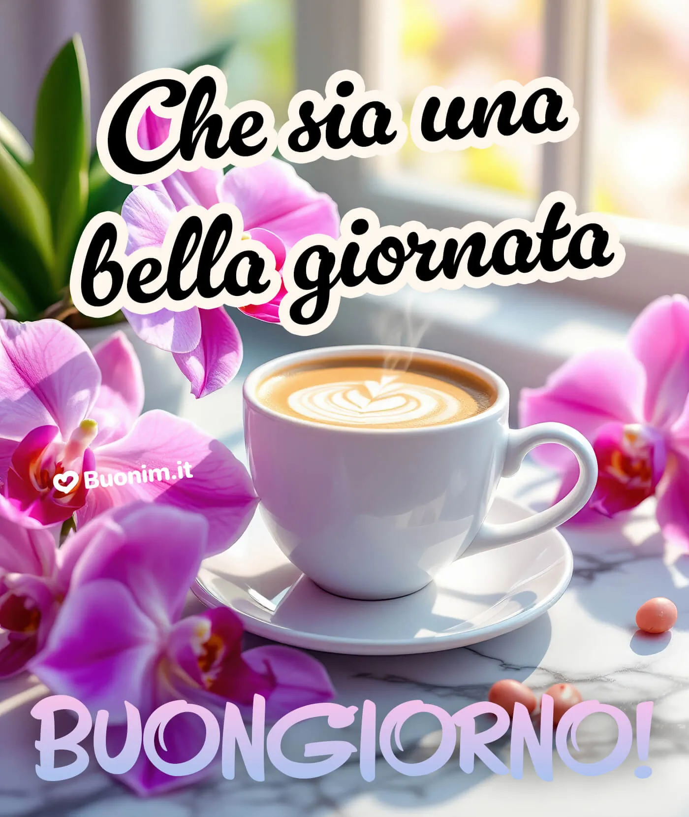 Un buongiorno con fiori e caffè è il modo più bello per dire ti penso
