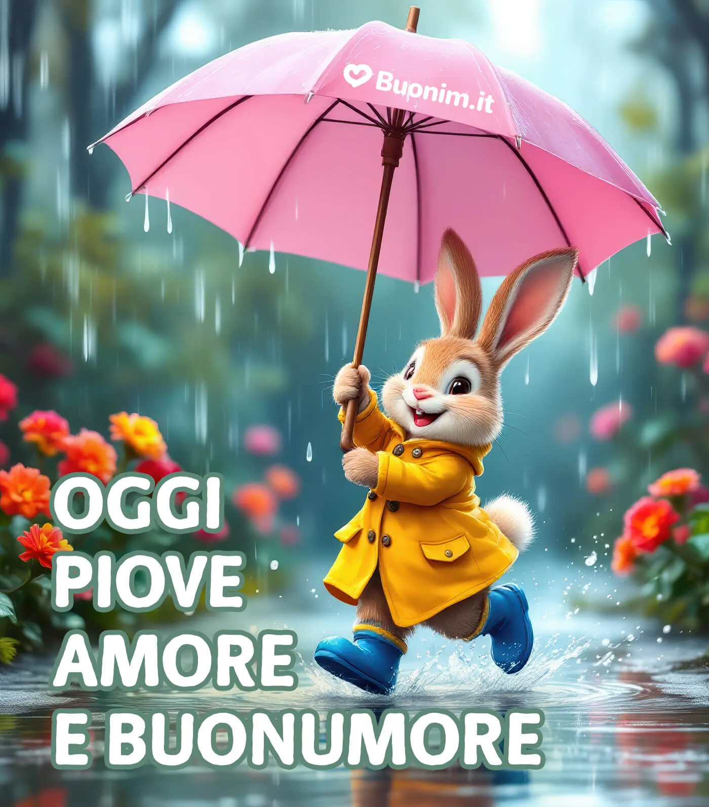 Un buongiorno con la pioggia che porta dolcezza e serenità al cuore