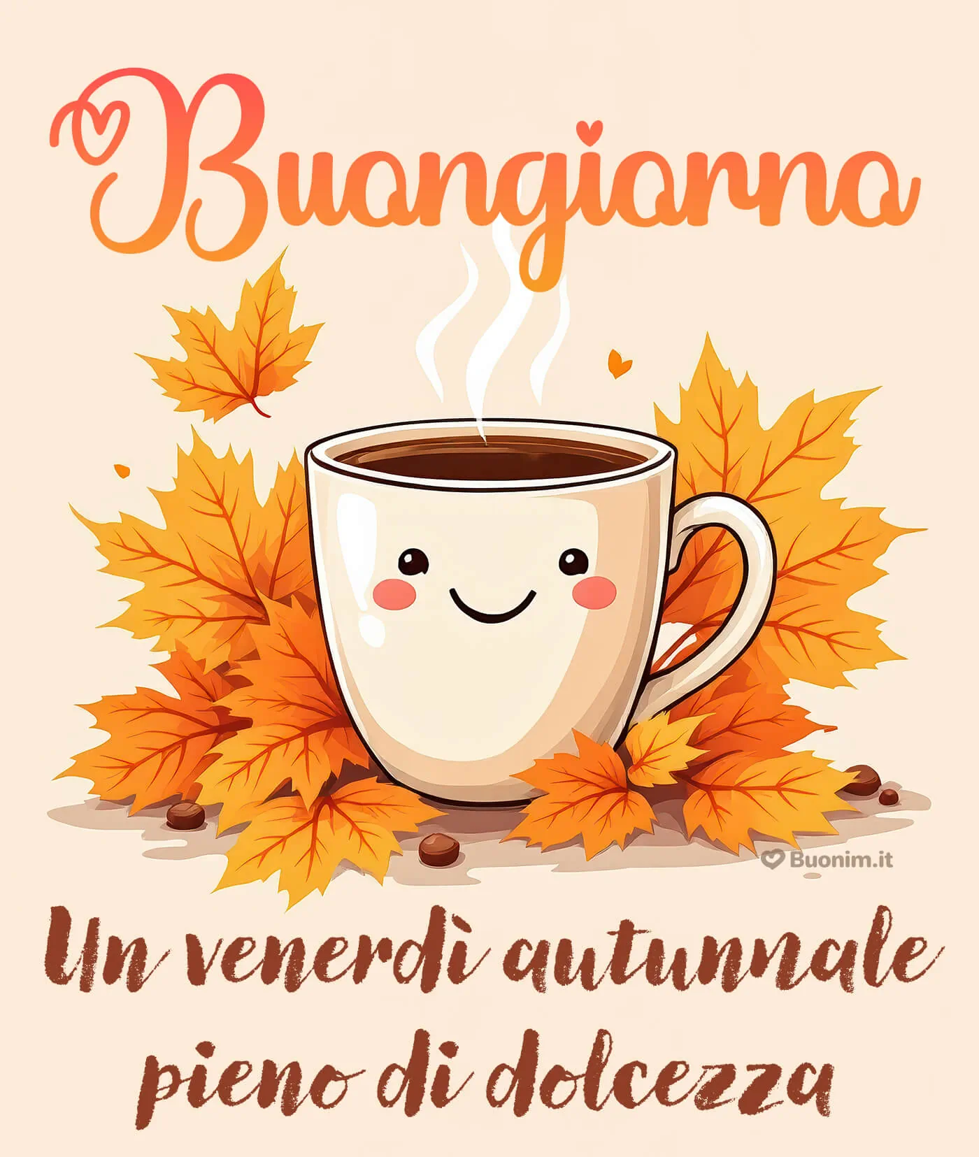 Un messaggio dolce per un venerdì autunnale fatto di coccole e riposo