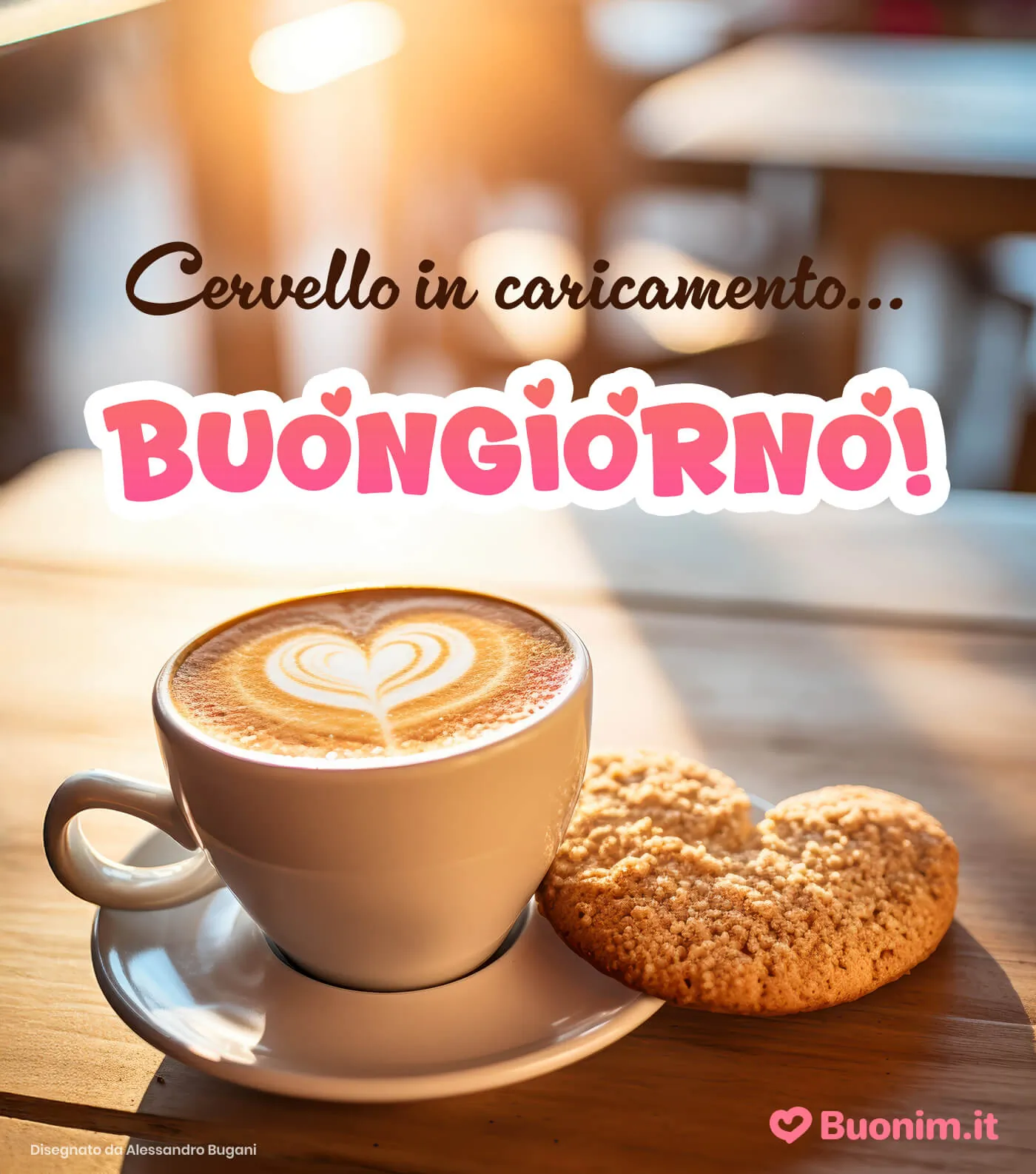 Un raggio di sole, un sorriso e un buongiorno con caffè per te