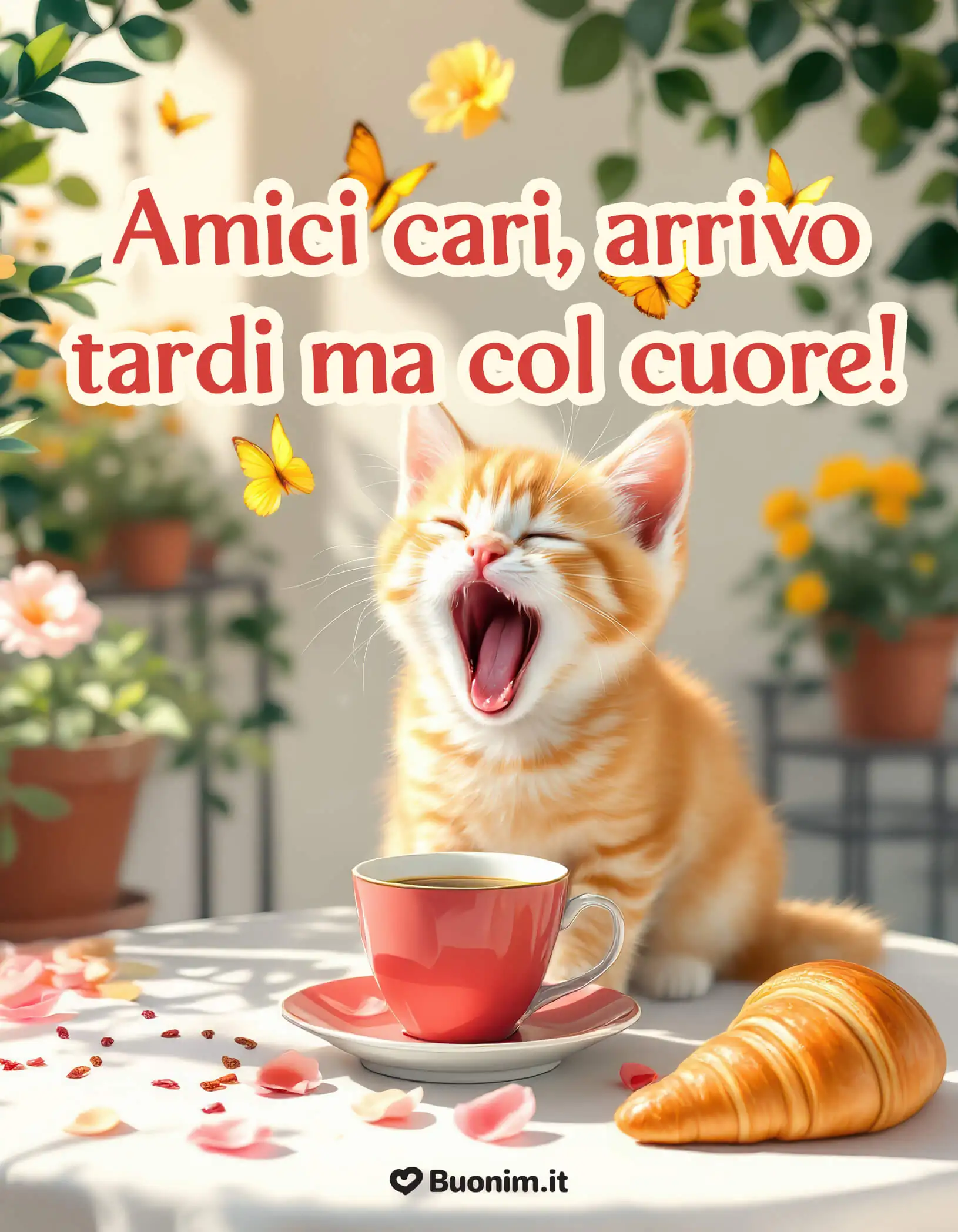 Buongiorno in ritardo e buon pranzo Un saluto dolce e affettuoso per augurare una giornata piena di coccole luce e sorrisi veri