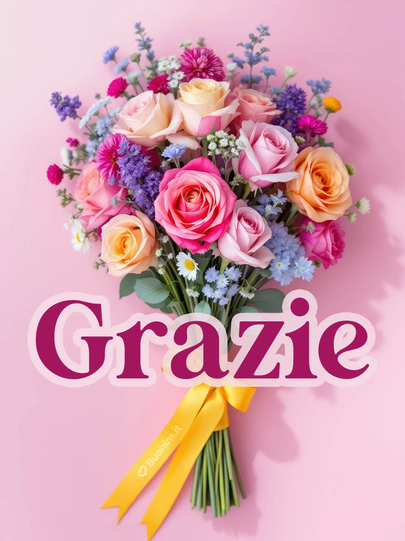 Grazie per ogni tua attenzione Una tenera immagine di grazie per gli auguri da inviare a tutti con un solo gesto