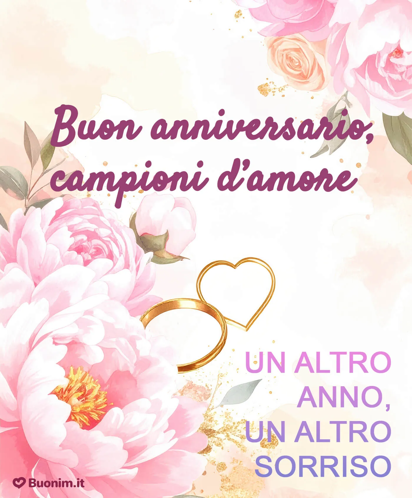 Auguri originali per l’anniversario di matrimonio che toccano il cuore Un’immagine con auguri di matrimonio per rendere il tuo messaggio ancora più speciale