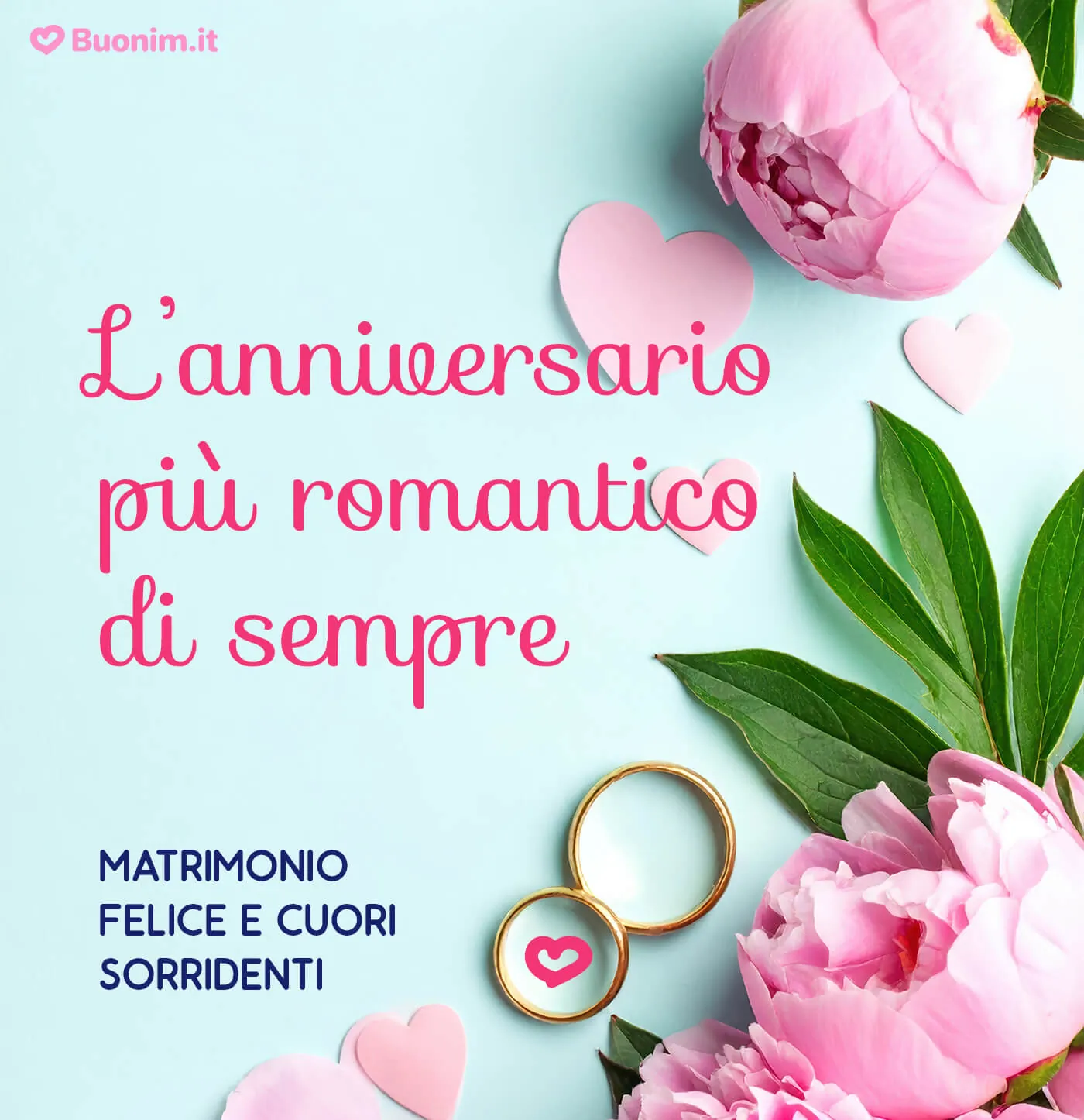 Tanti auguri di buon anniversario di matrimonio da inviare con affetto Un’immagine di buon anniversario di matrimonio gratis per WhatsApp da mandare subito