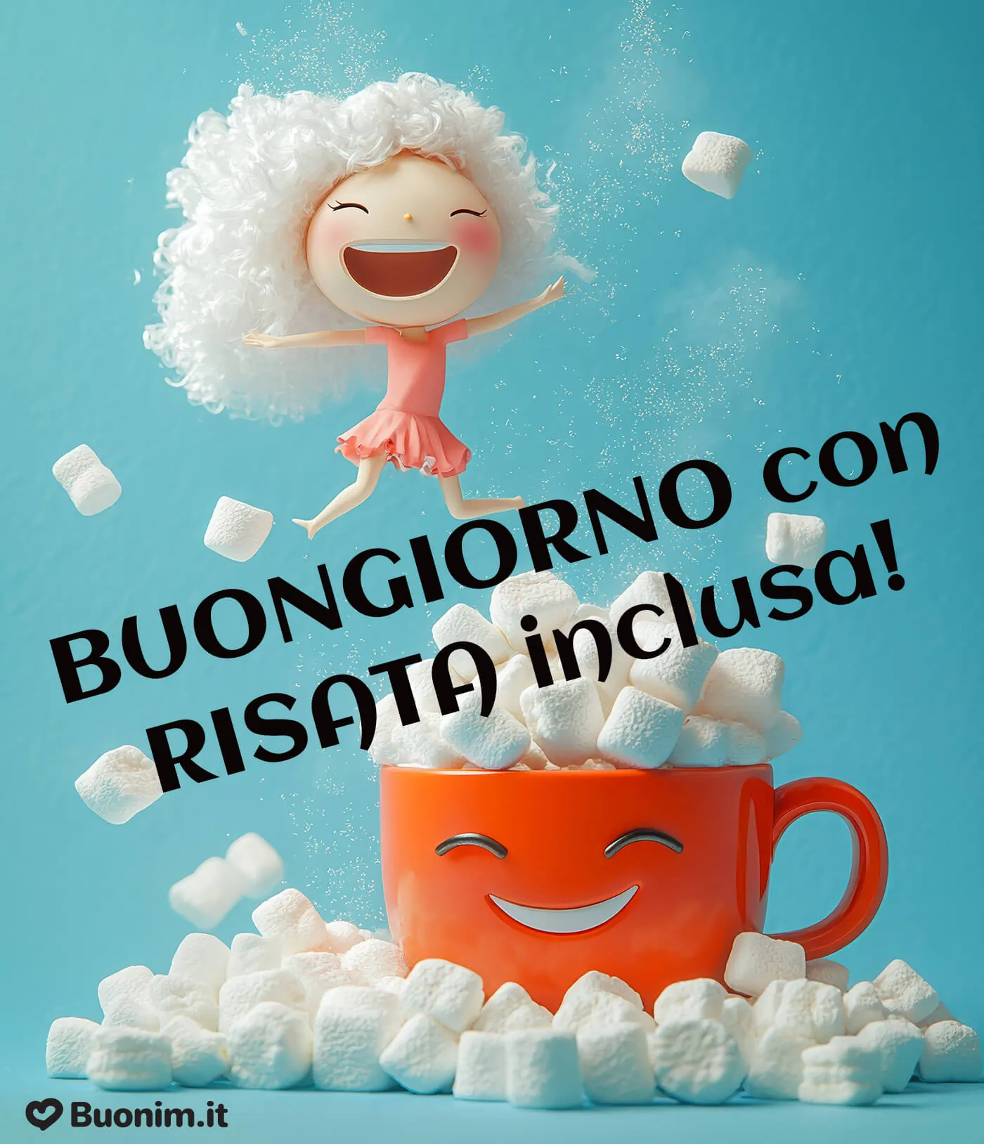 Saluti divertenti di buongiorno ogni giorno Un'immagine di buongiorno spiritosa da inviare per iniziare bene la giornata