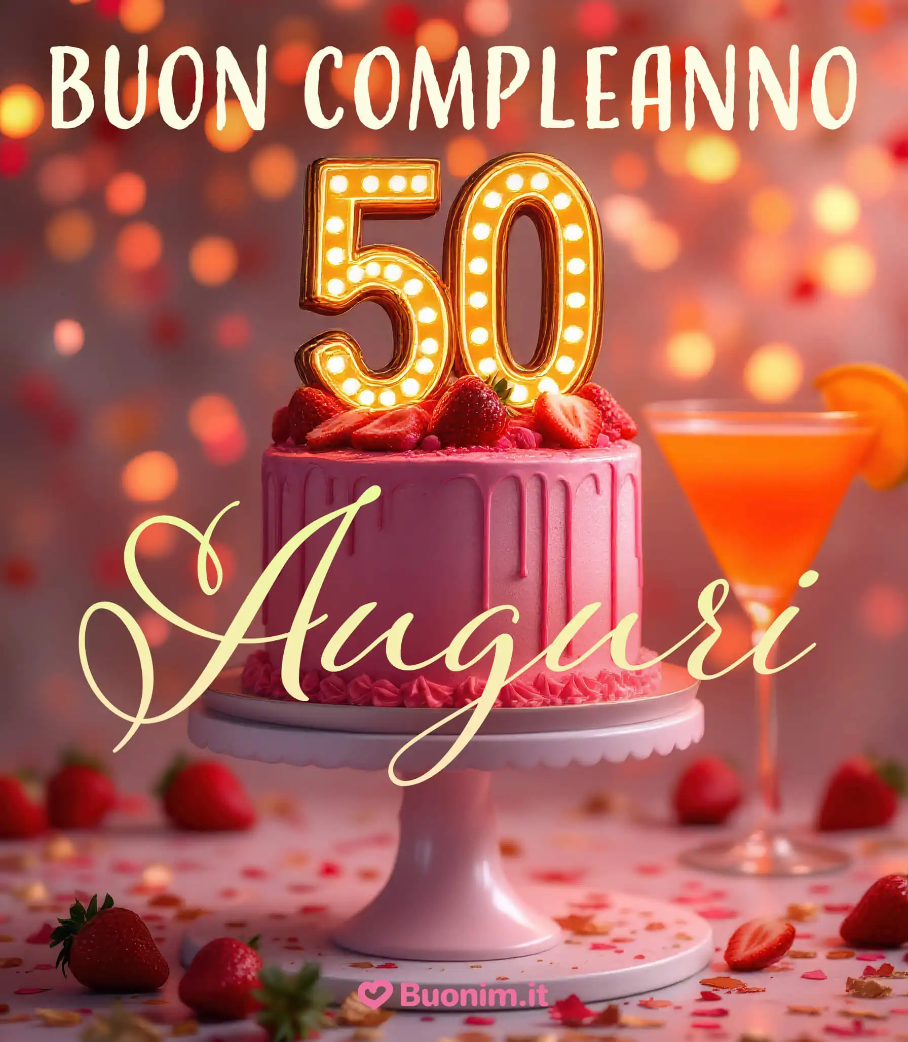 Un’immagine di torta per il compleanno dei 50 anni da condividere con dolcezza