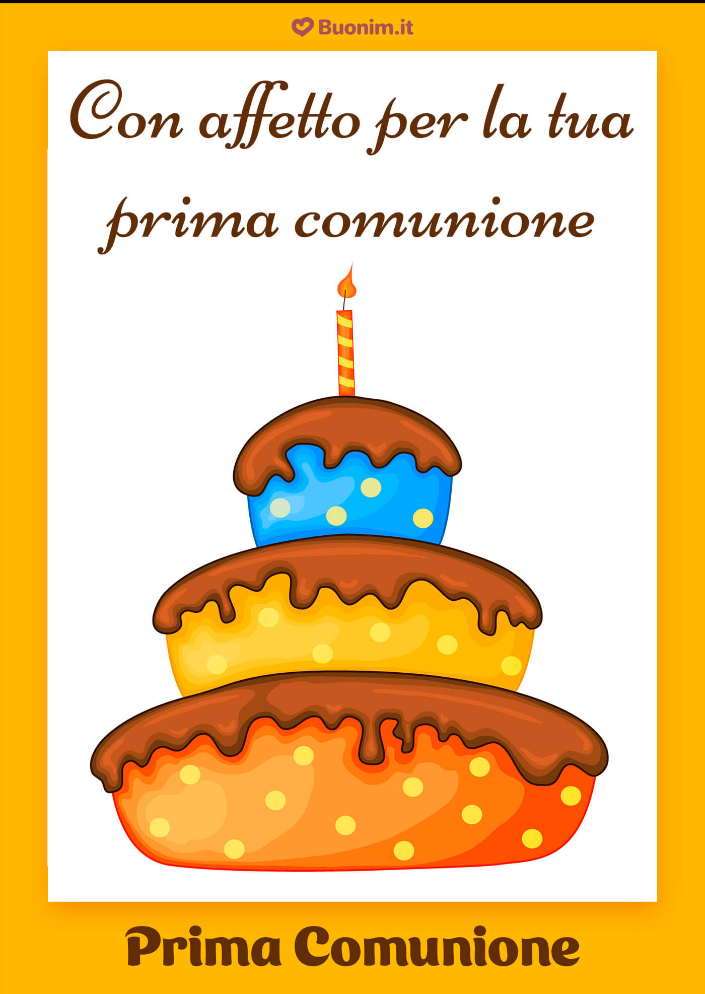 Immagini con frasi simpatiche per una prima comunione piena di gioia Un’immagine di torta per la prima comunione da inviare con affetto