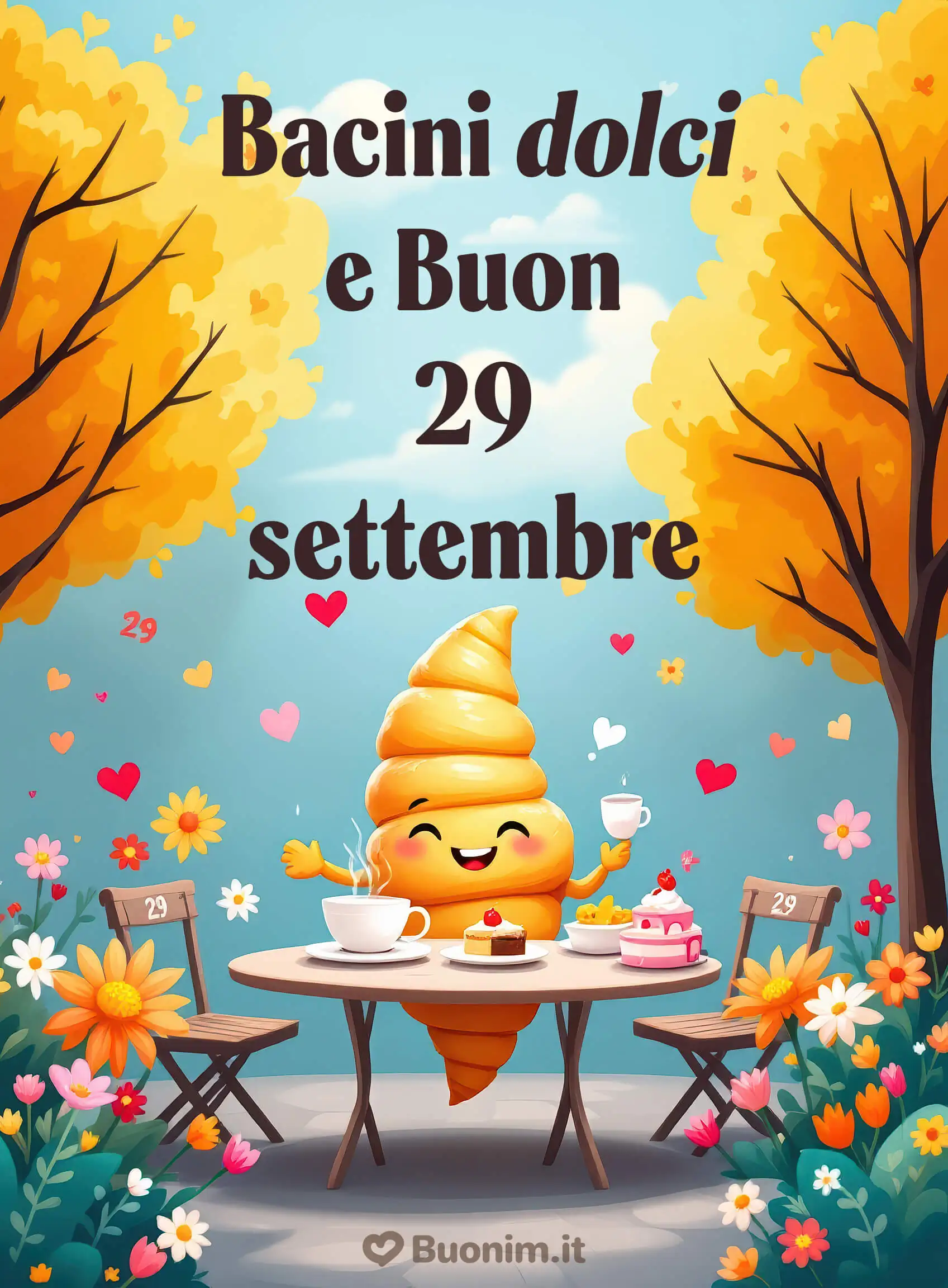 Un’immagine nuovissima di buongiorno per questo 29 settembre da inviare con affetto e dolcezza